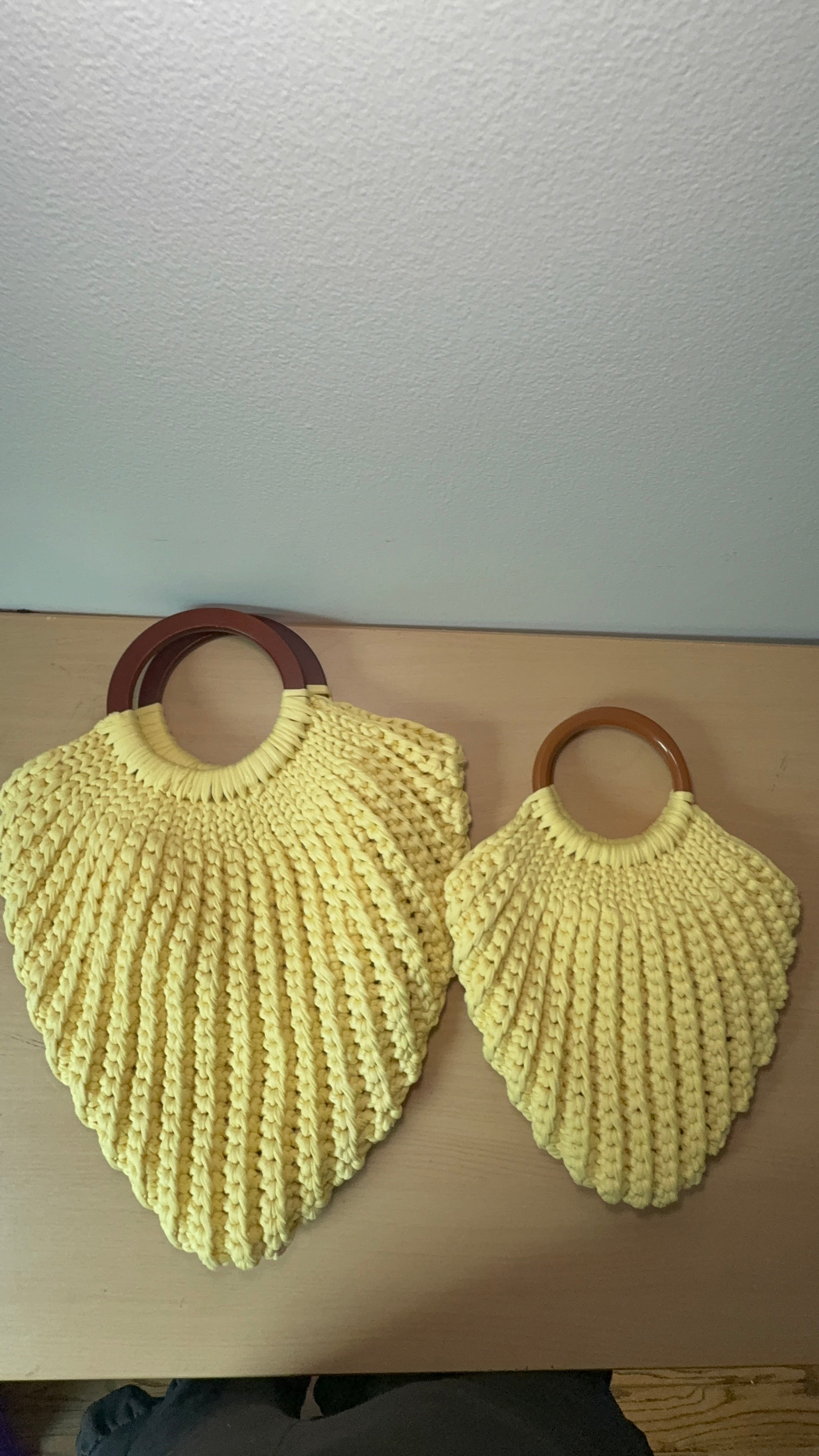 Handmade Shell Crochet Bag Set-Custom Mommy and Me Ripple Design