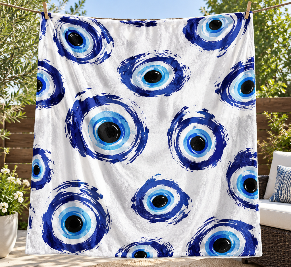 Evil eye Throw Blanket