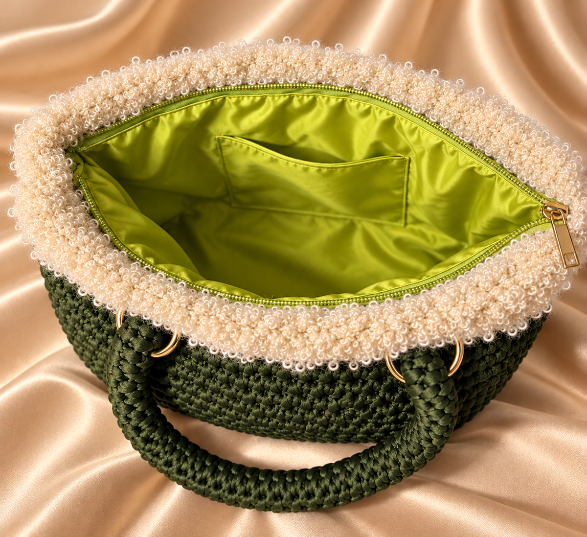 Teddy Bear Yarn Crochet Bag