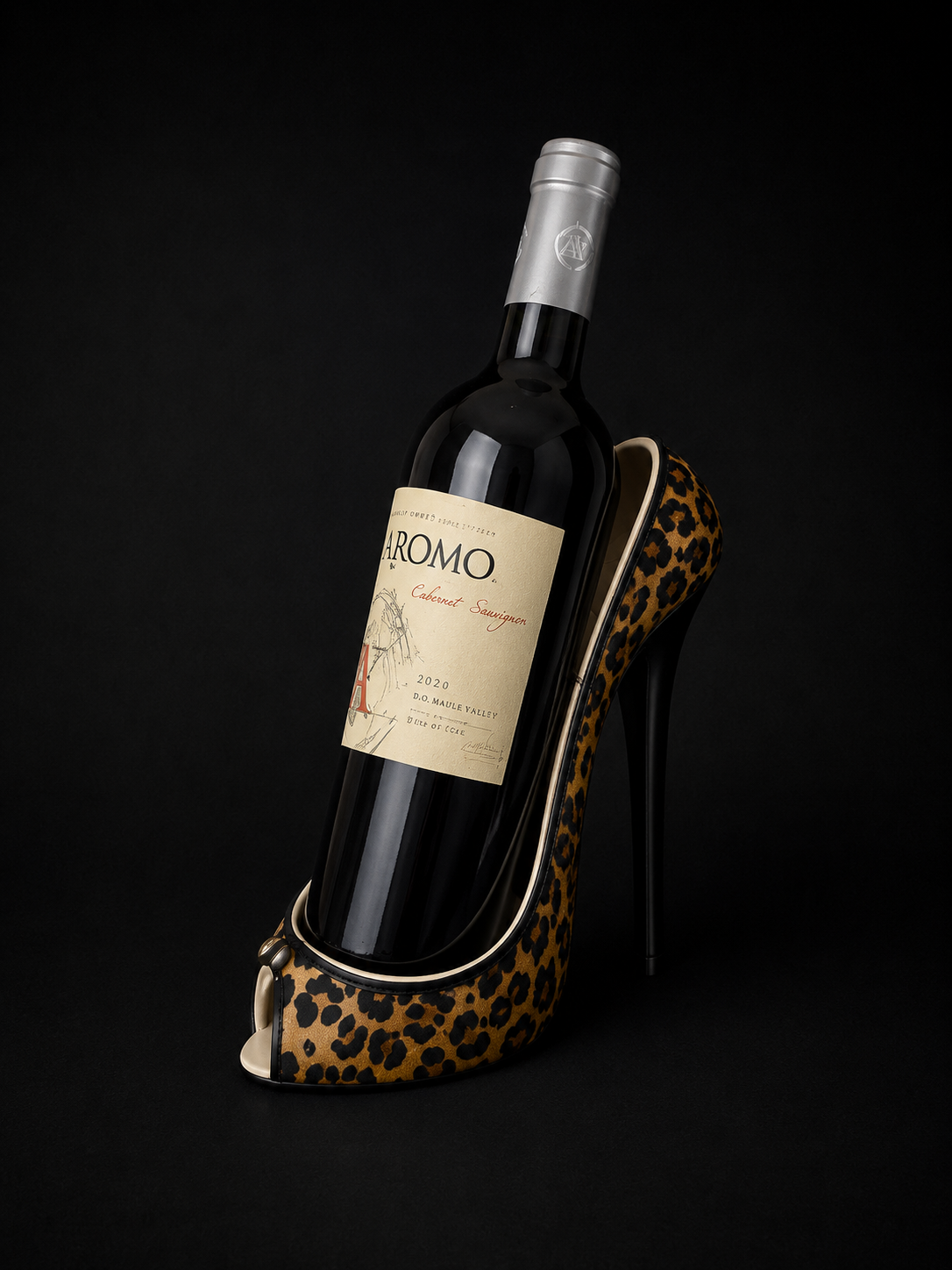 Leopard Stiletto Bottle Holder