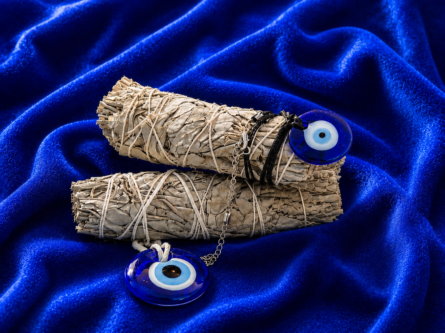 Evil Eye Protection Ritual Set - Slippers, Sage, & Seeing