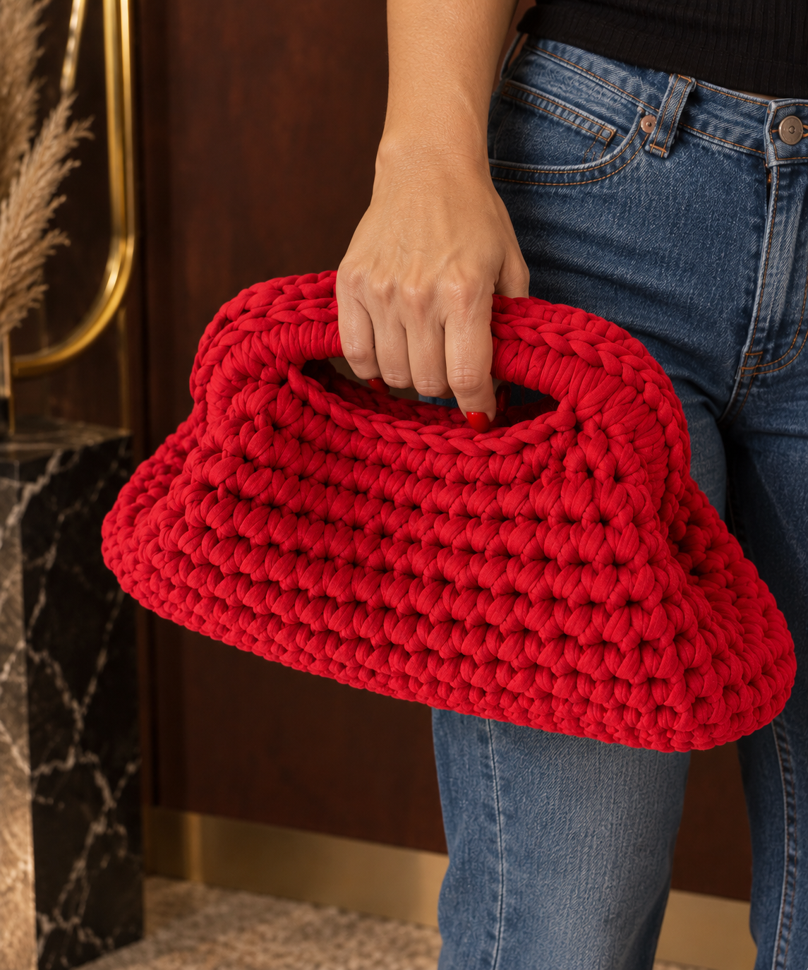 Crocheted Clutch Bag