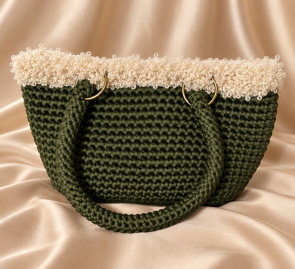 Teddy Bear Yarn Crochet Bag