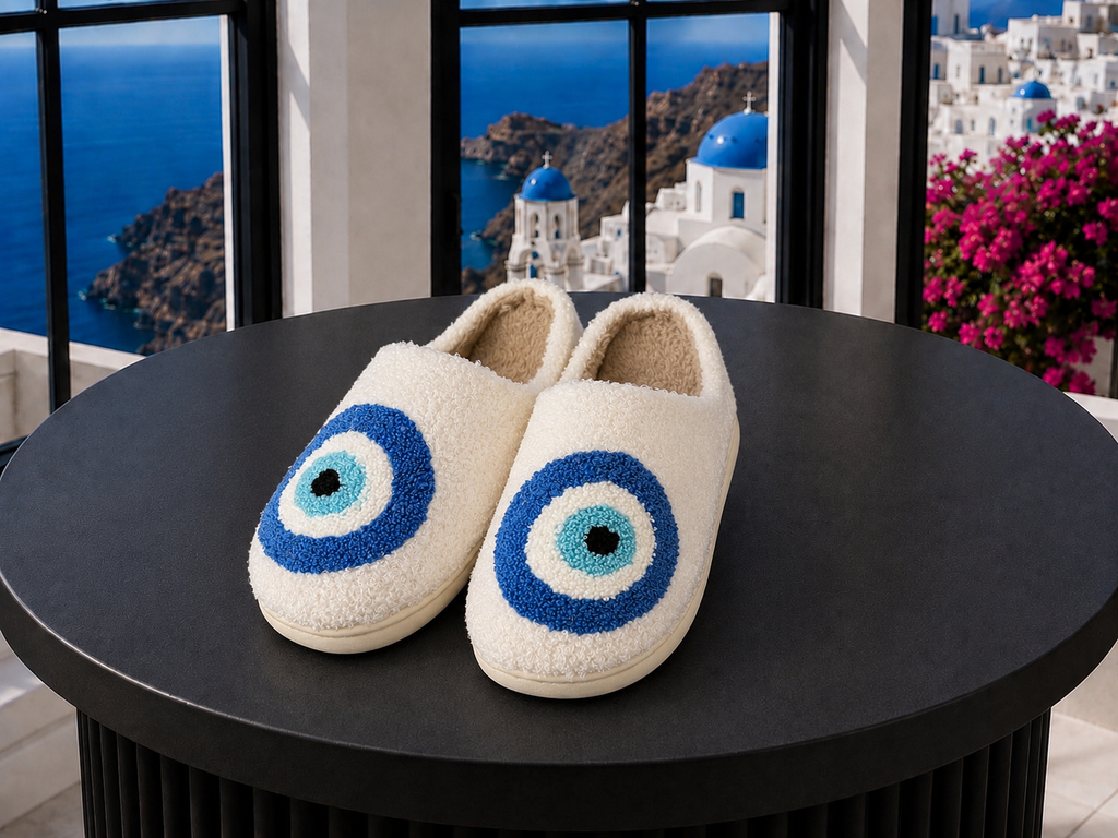 Evil Eye Slippers and Sage Set