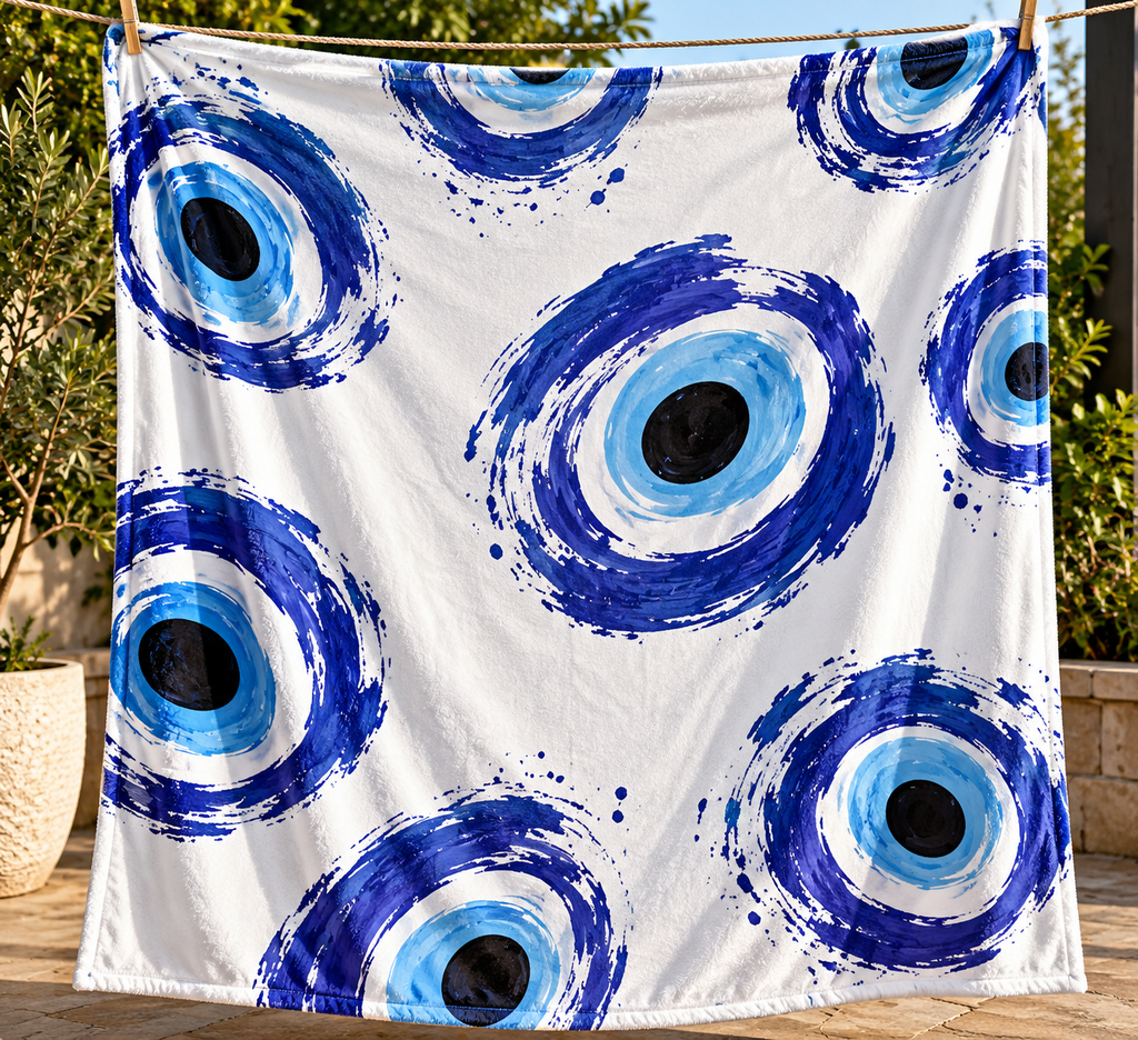 Evil eye Throw Blanket