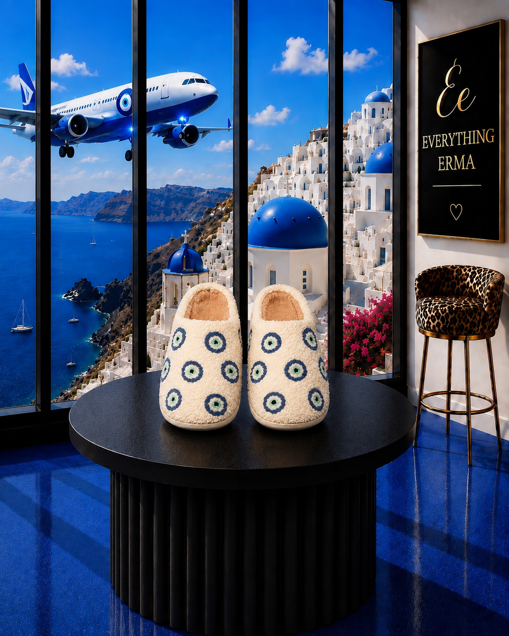 Evil Eye Slippers / multi evil eye
