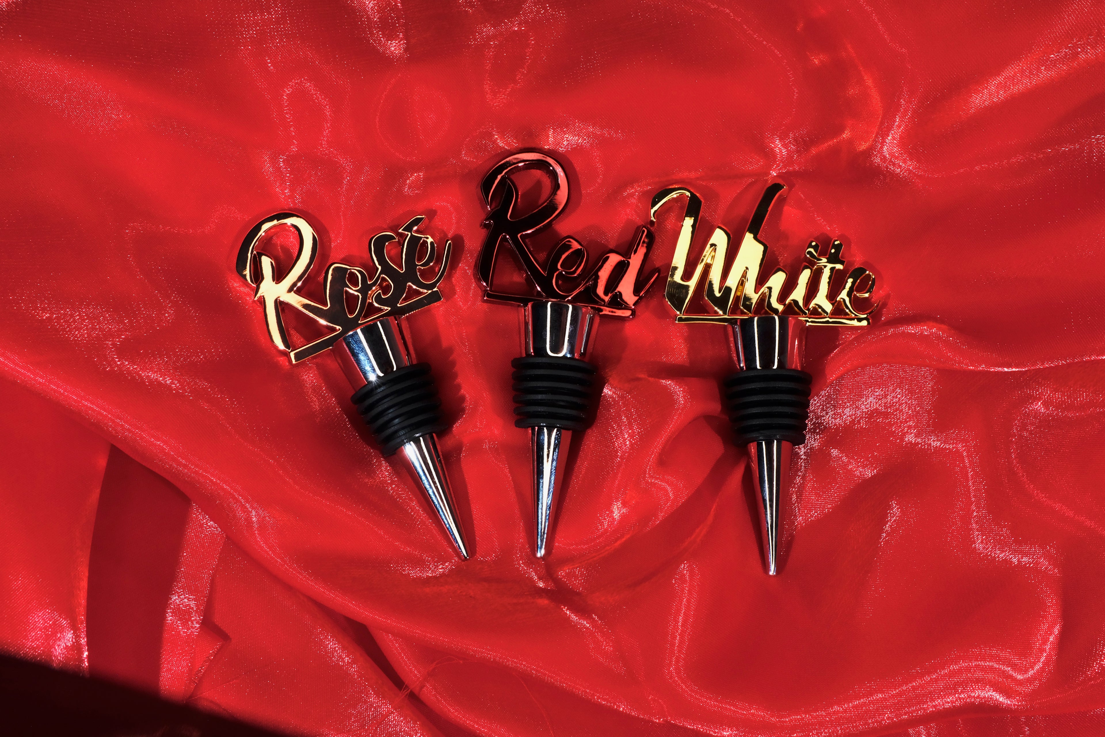 Rosé, Red and White Bottle Stoppers