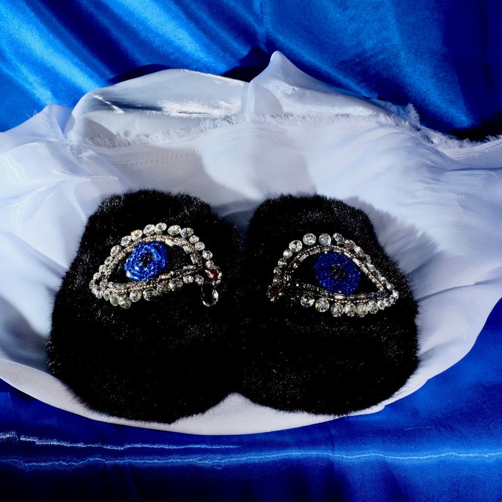 Glam Evil Eye Lounge Slippers
