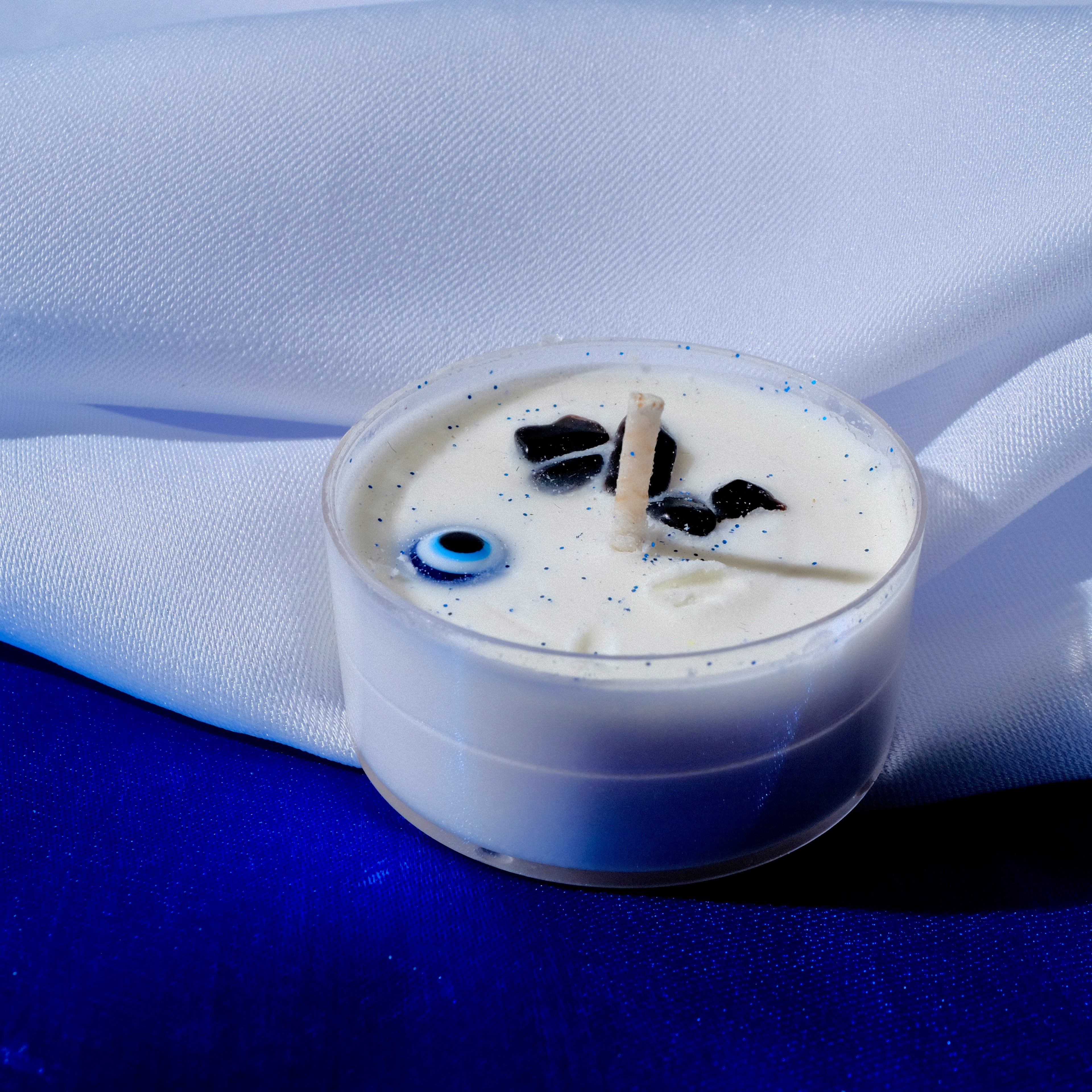 1 Evil Eye Candle Holder, 3 Evil Eye Candles