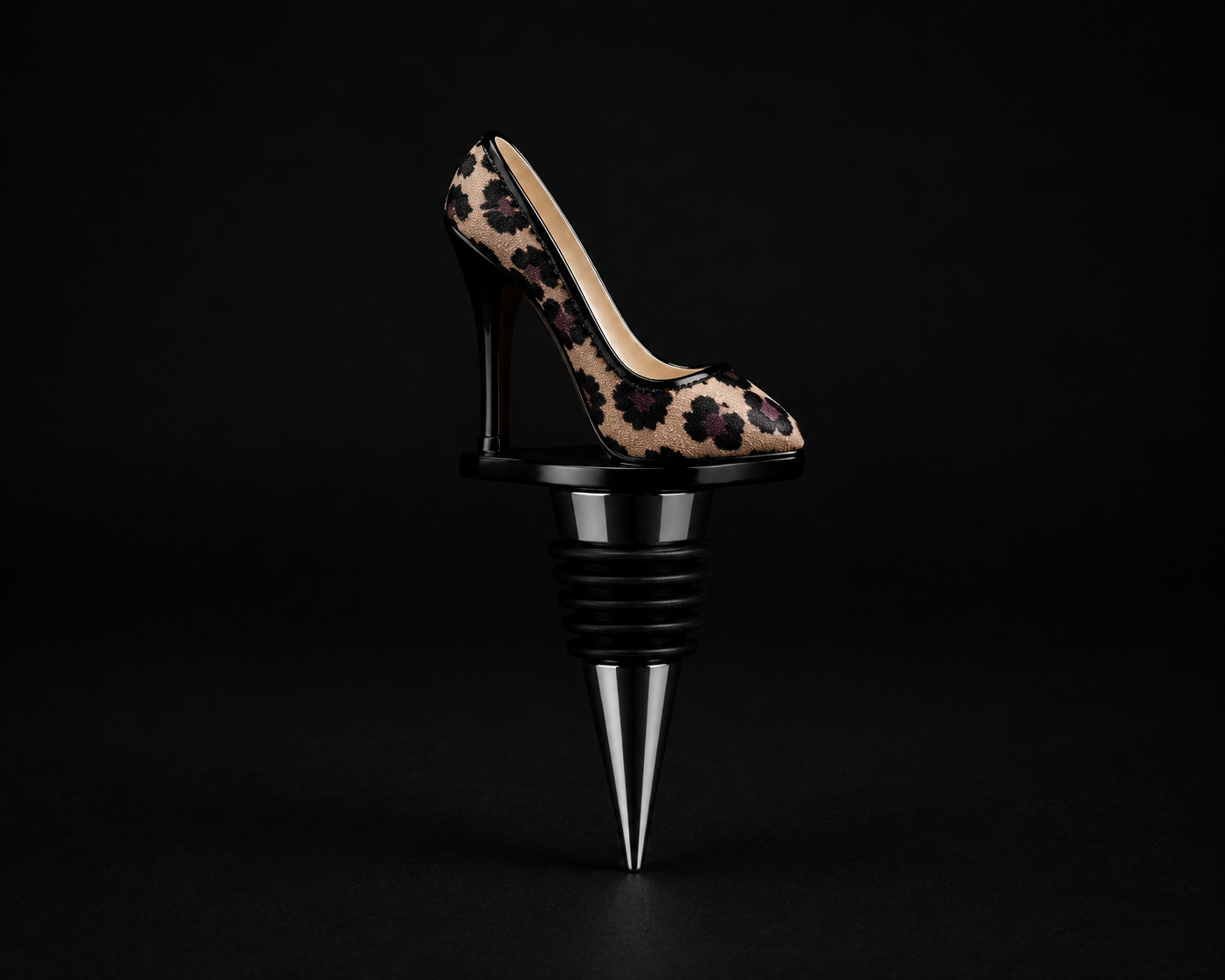Leopard Insulated Wine Bag and Stopper Set