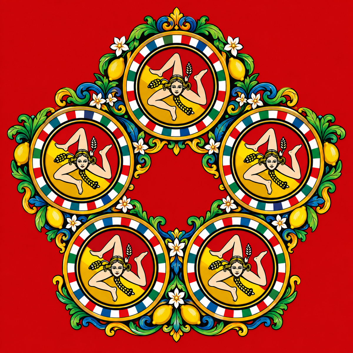 Sicilian Trinacria Apron