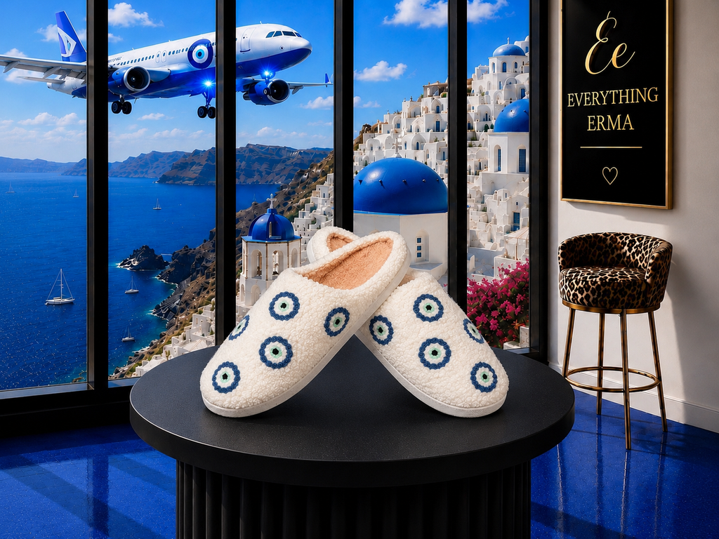 Evil Eye Slippers / multi evil eye