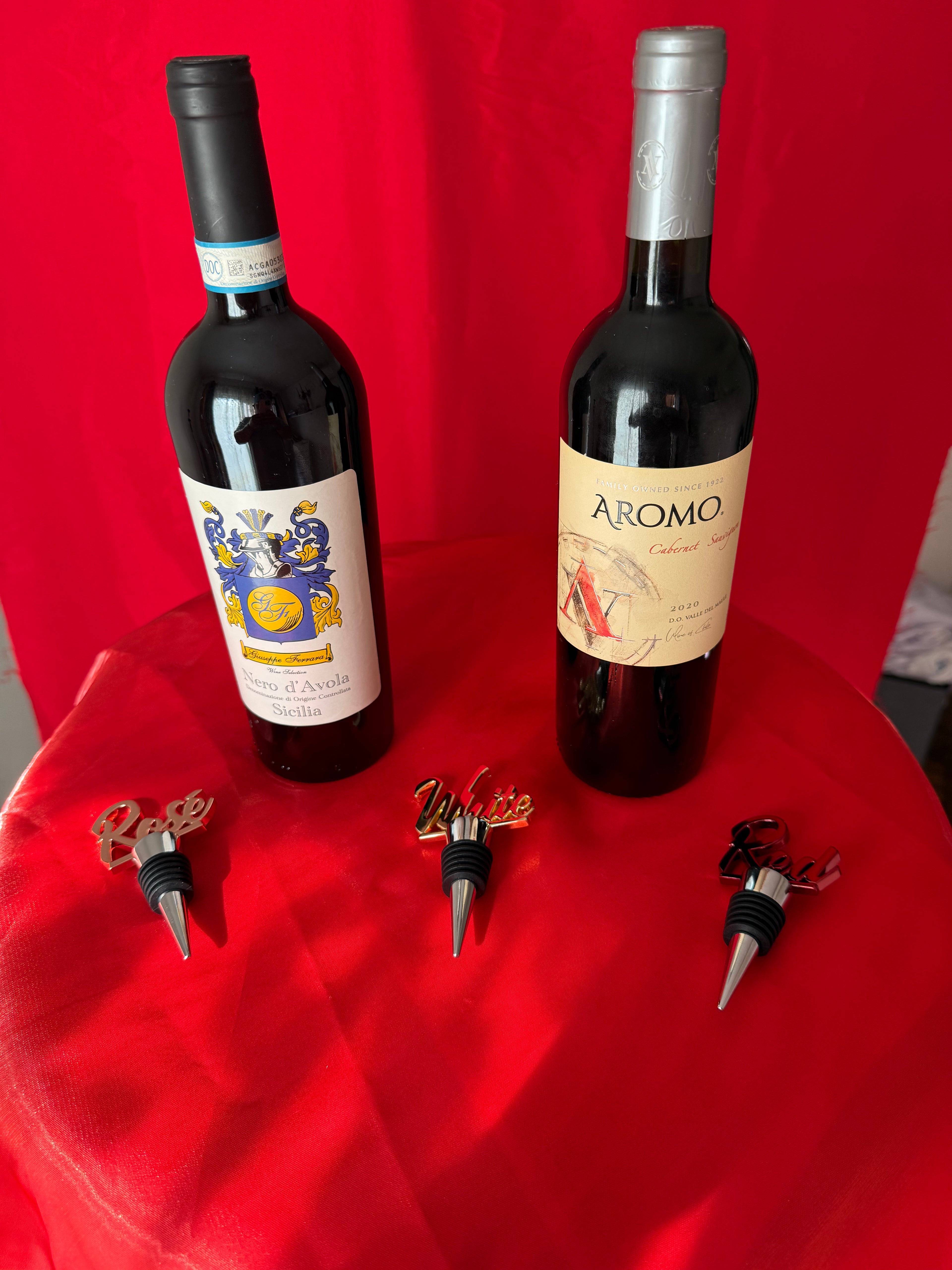Rosé, Red and White Bottle Stoppers