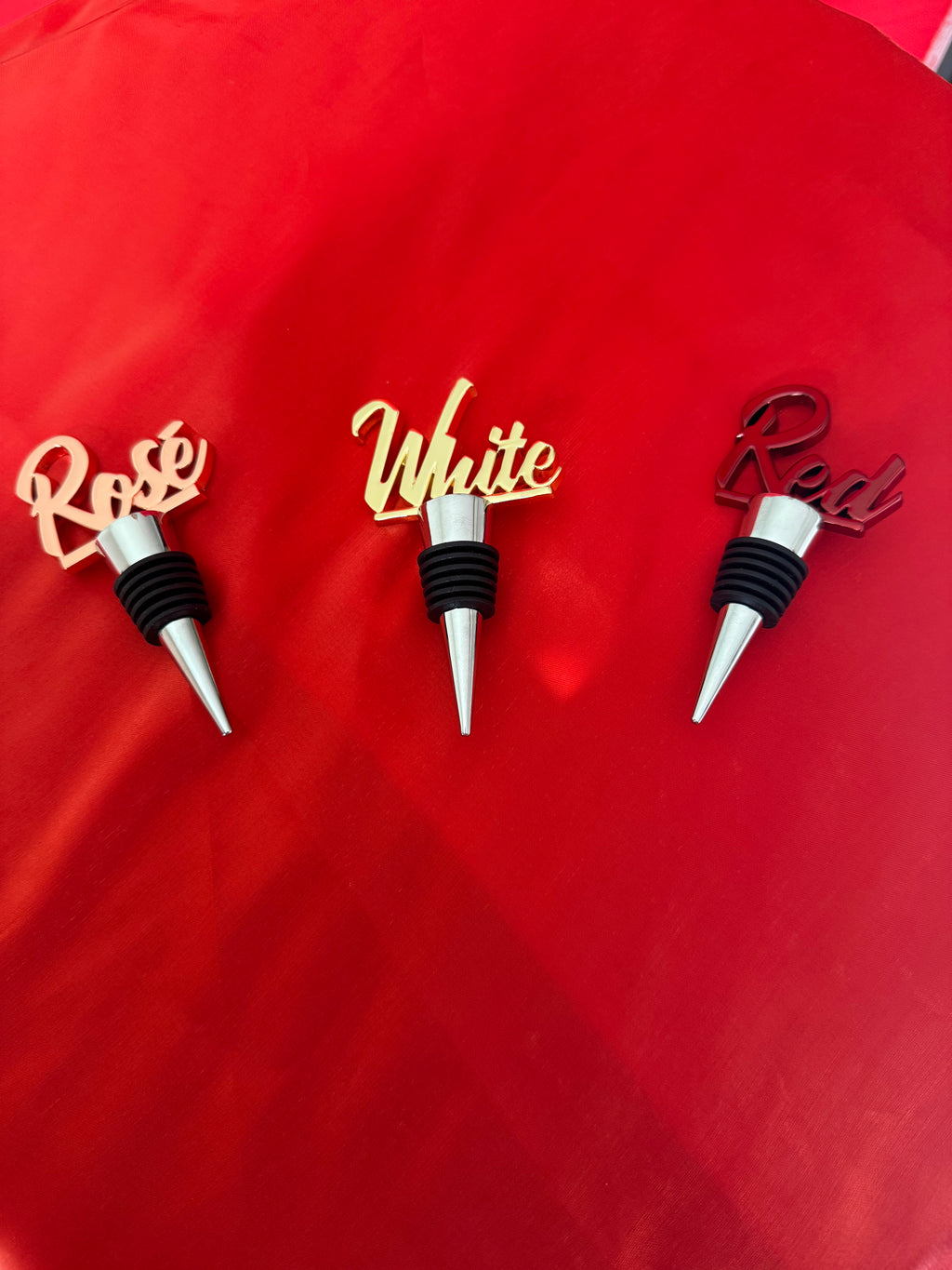 Rosé, Red and White Bottle Stoppers