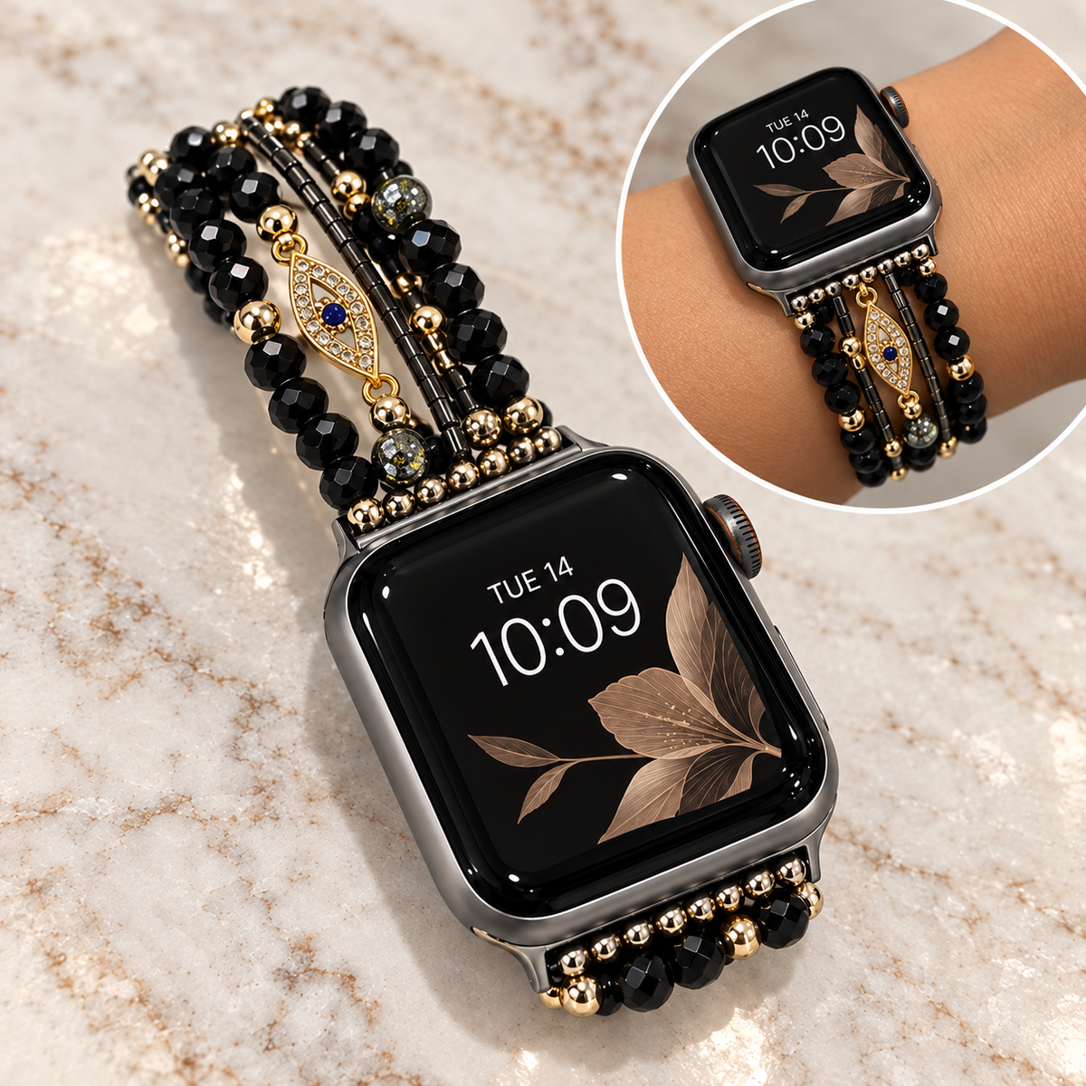 Boho Evil Eye Beaded Smartwatch Band