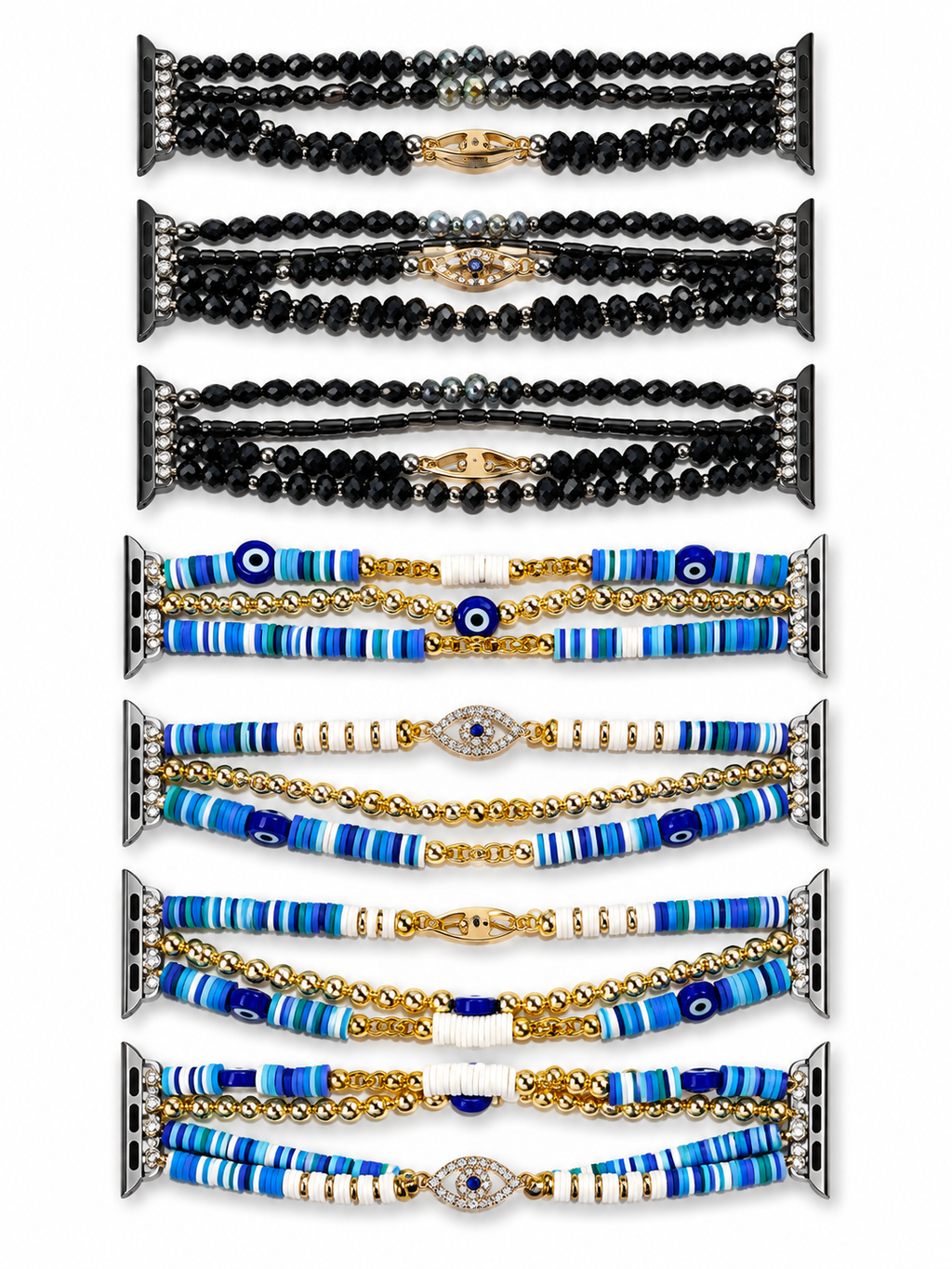 Boho Evil Eye Beaded Smartwatch Band