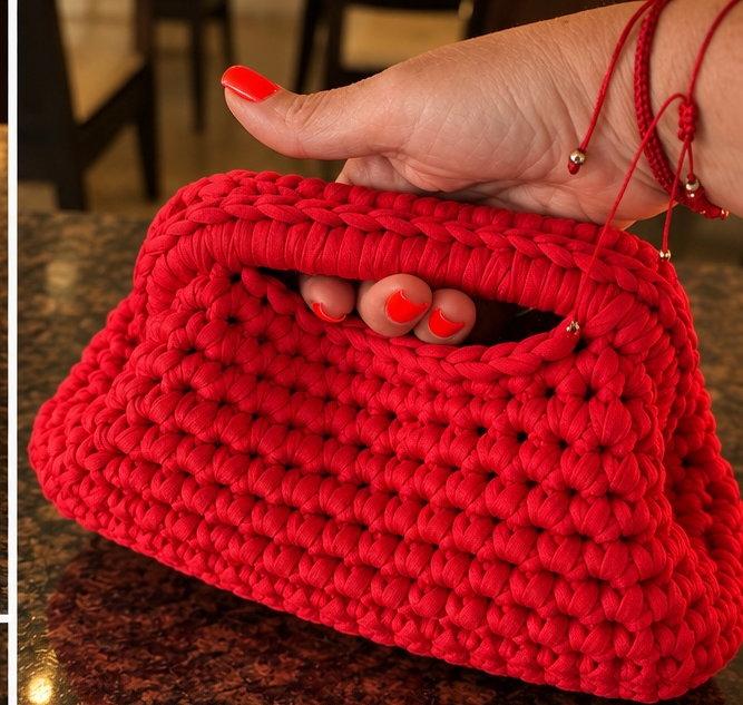 Crocheted Clutch Bag