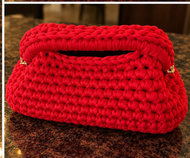 Crocheted Clutch Bag