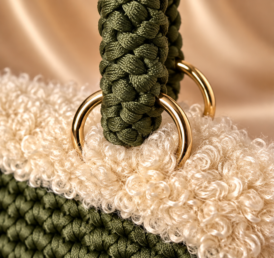 Teddy Bear Yarn Crochet Bag