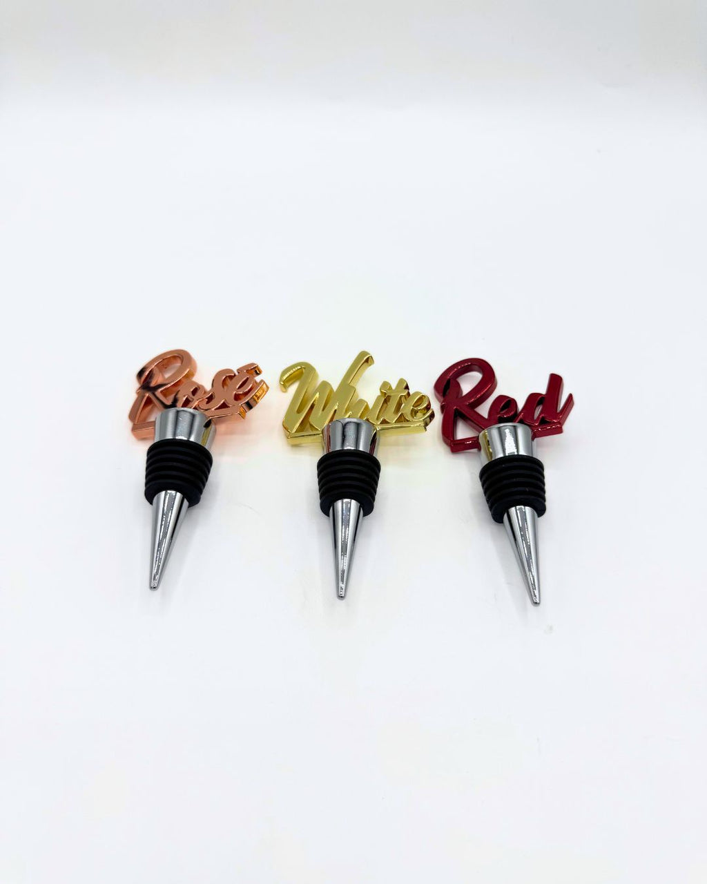 Wine Stopper Set - Red, White, Rose (3-Pack)