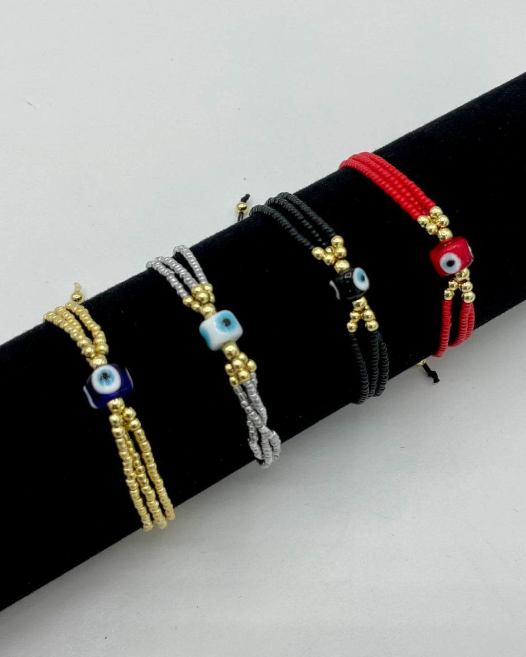 Beaded Evil Eye Protection Charm Bracelet