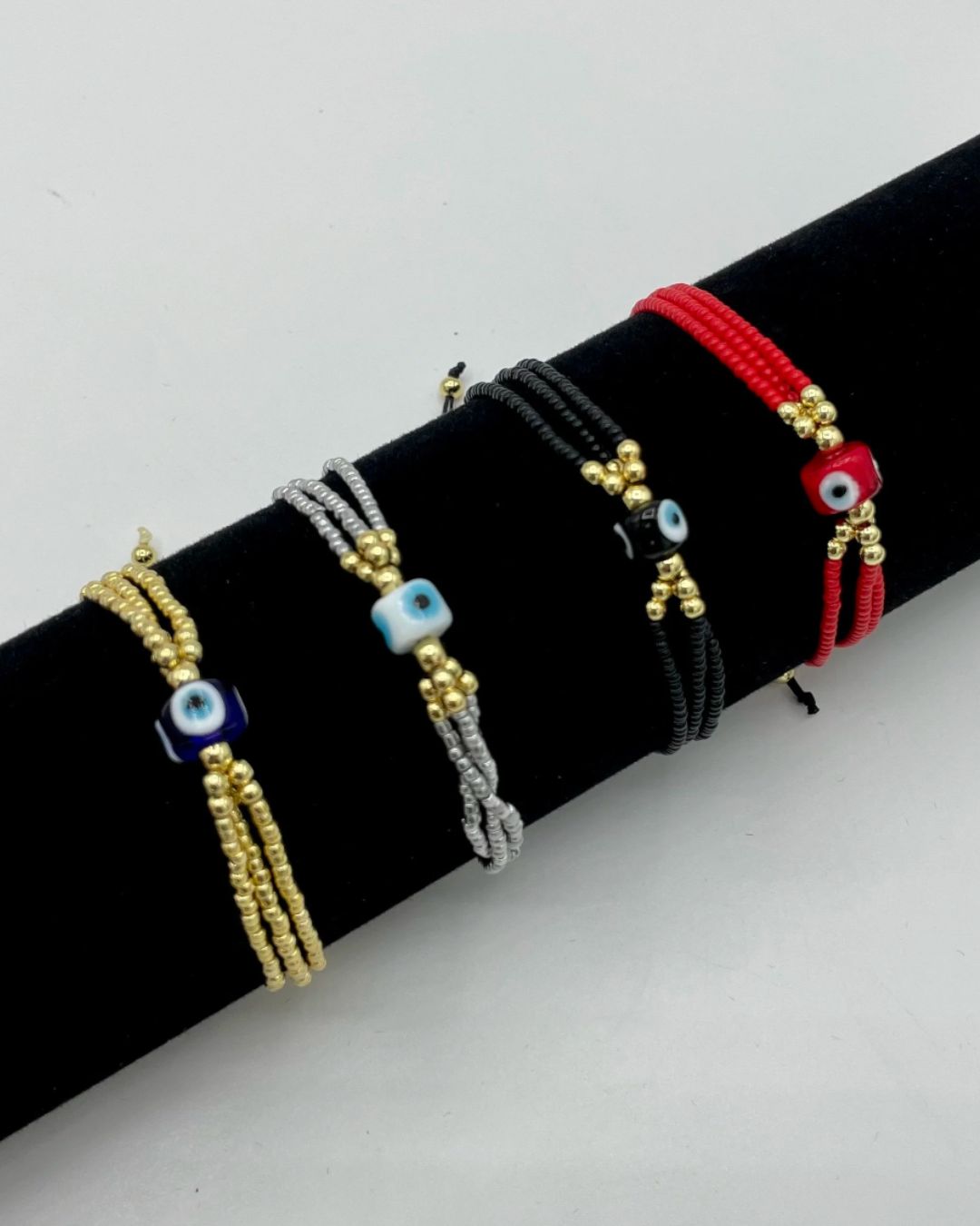 Beaded Evil Eye Protection Charm Bracelet