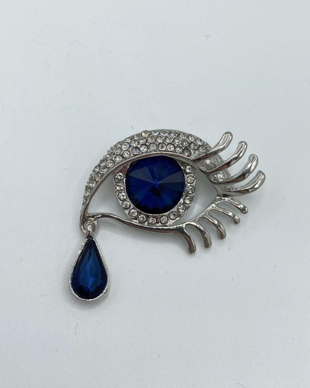Evil Eye Teardrop Brooch - Elegant Protection Pin
