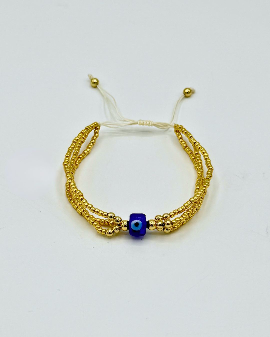 Beaded Evil Eye Protection Charm Bracelet