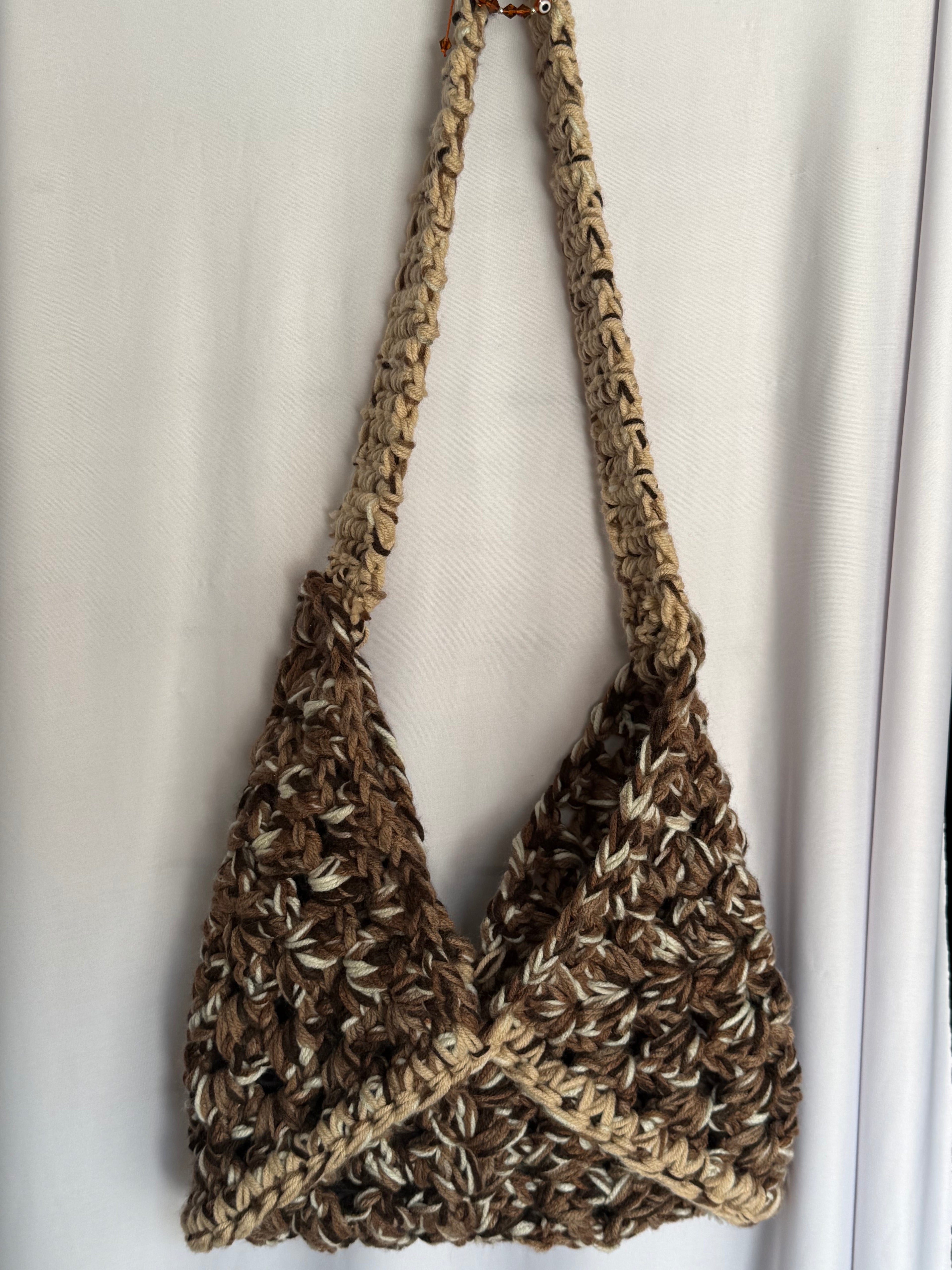 Granny Gone Groovy Triangle  Crocheted Bag