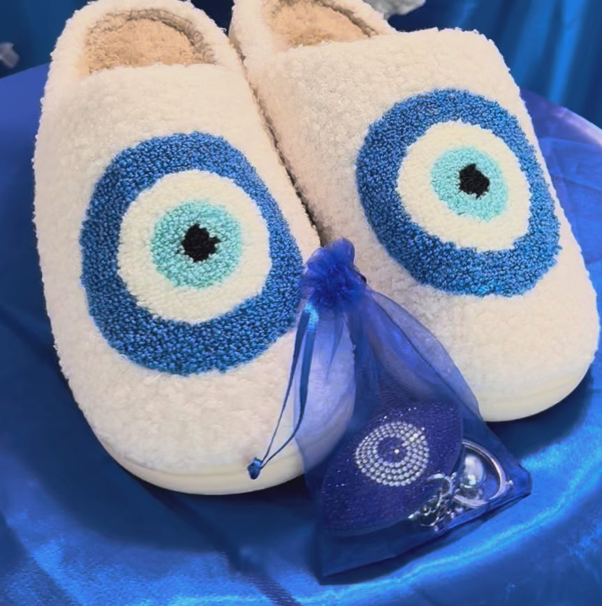 Evil Eye Protection Set Slippers and Sparkle