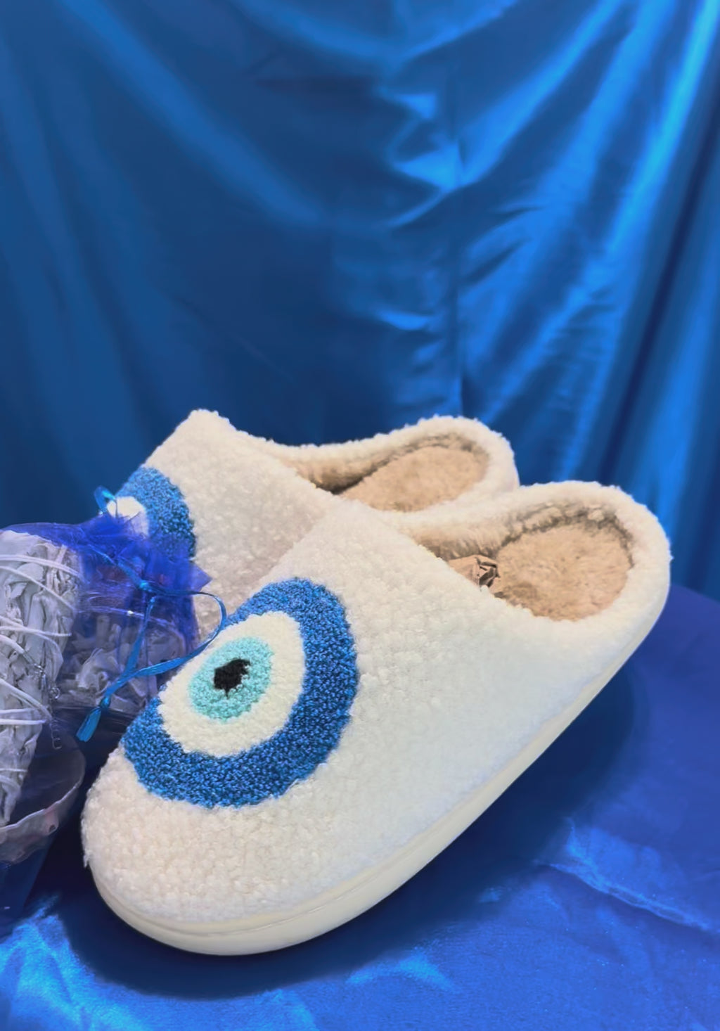 Evil Eye Protection Ritual Set - Slippers, Sage, & Seeing