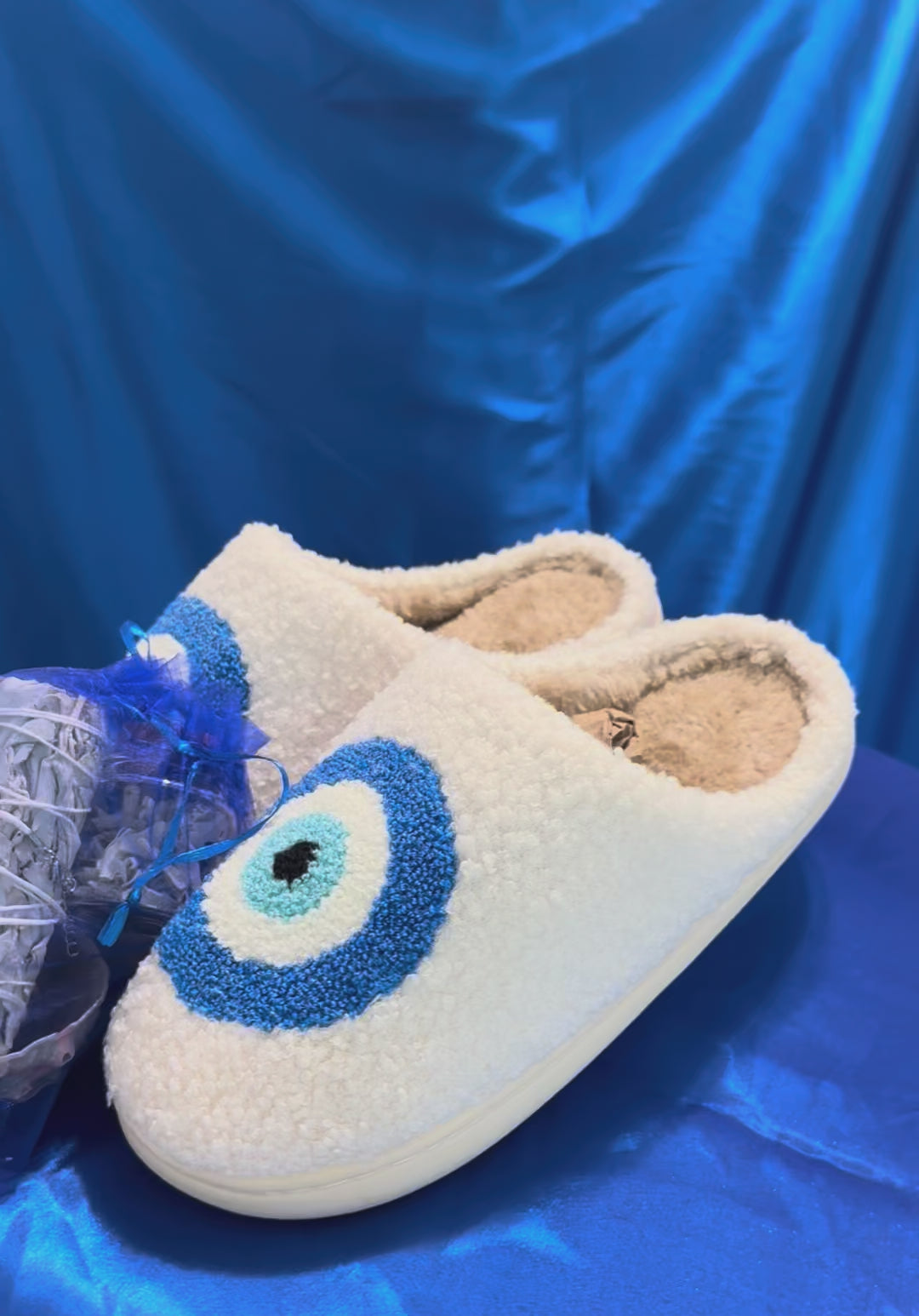 Evil Eye Protection Ritual Set - Slippers, Sage, & Seeing