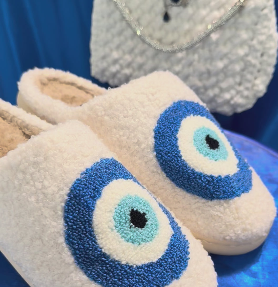 Classic Evil Eye Lounge Slippers -