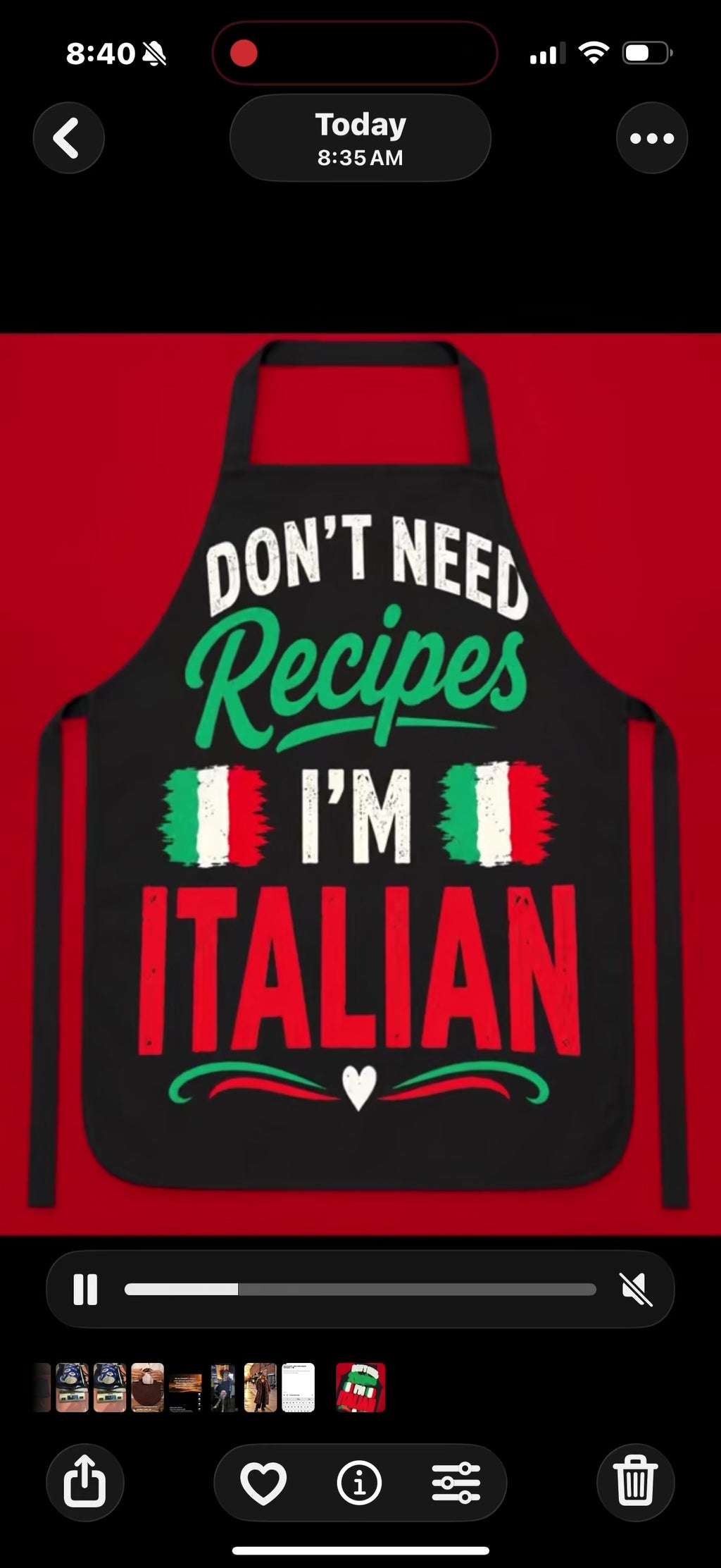 Italian Apron – Never Mess With an Italian Chef