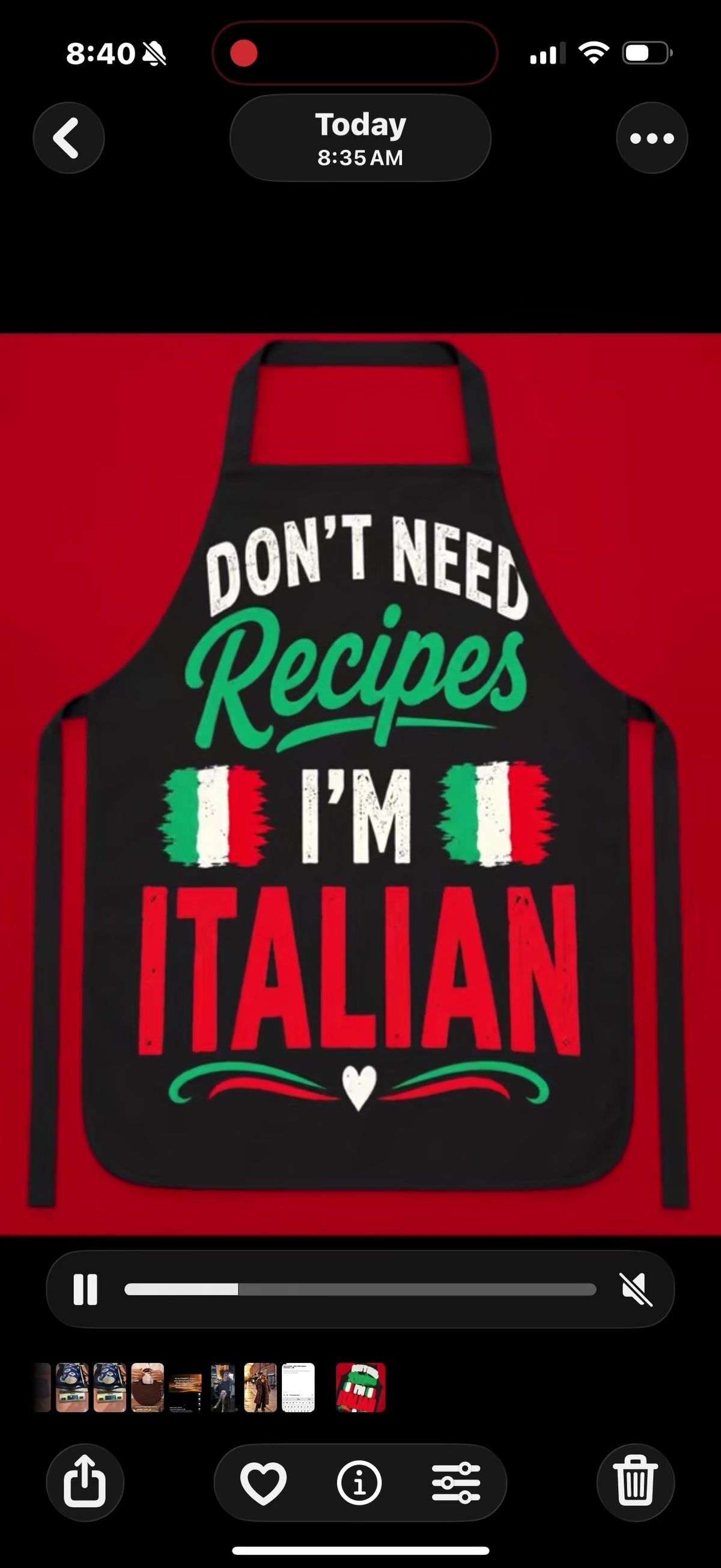 Italian Apron – Never Mess With an Italian Chef