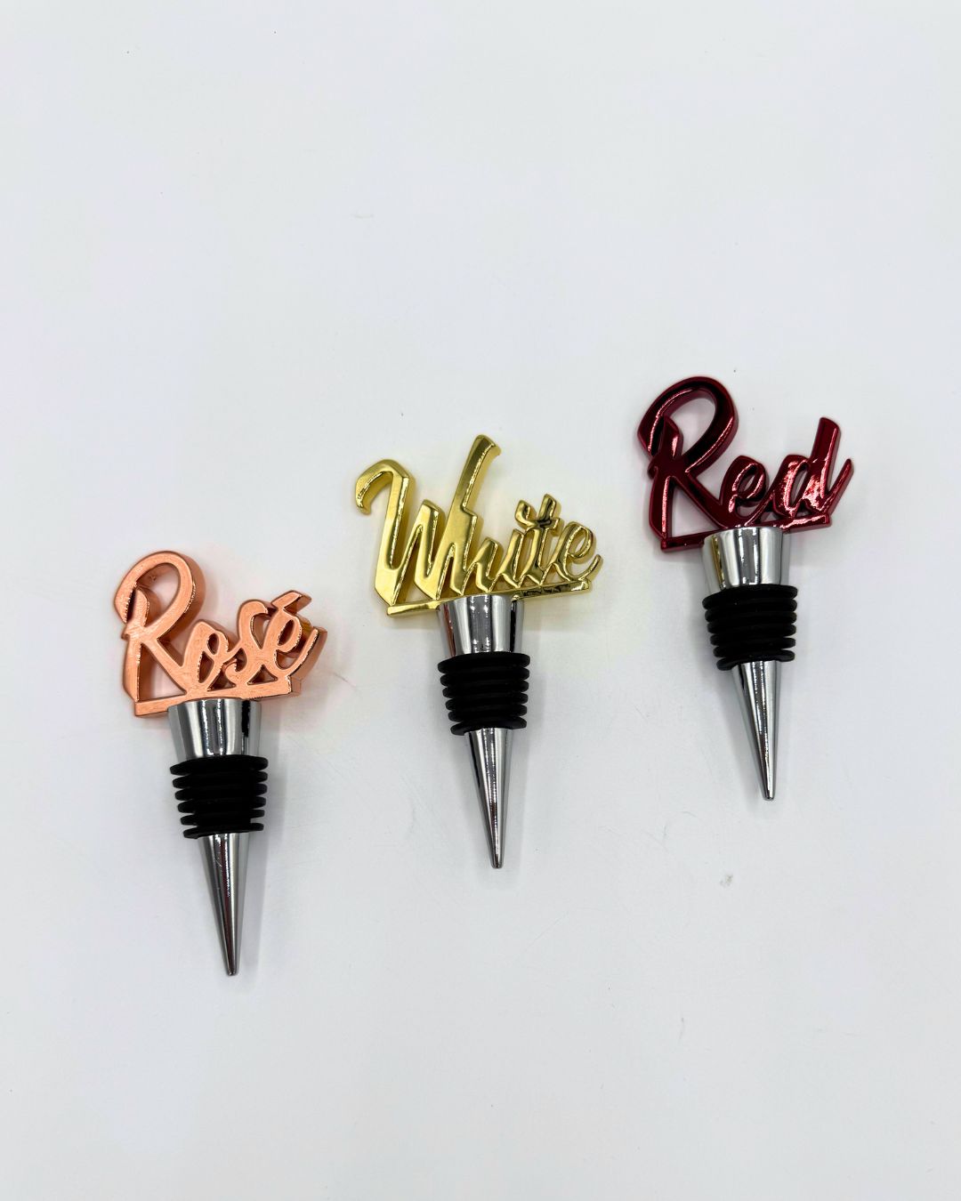 Wine Stopper Set - Red, White, Rose (3-Pack)